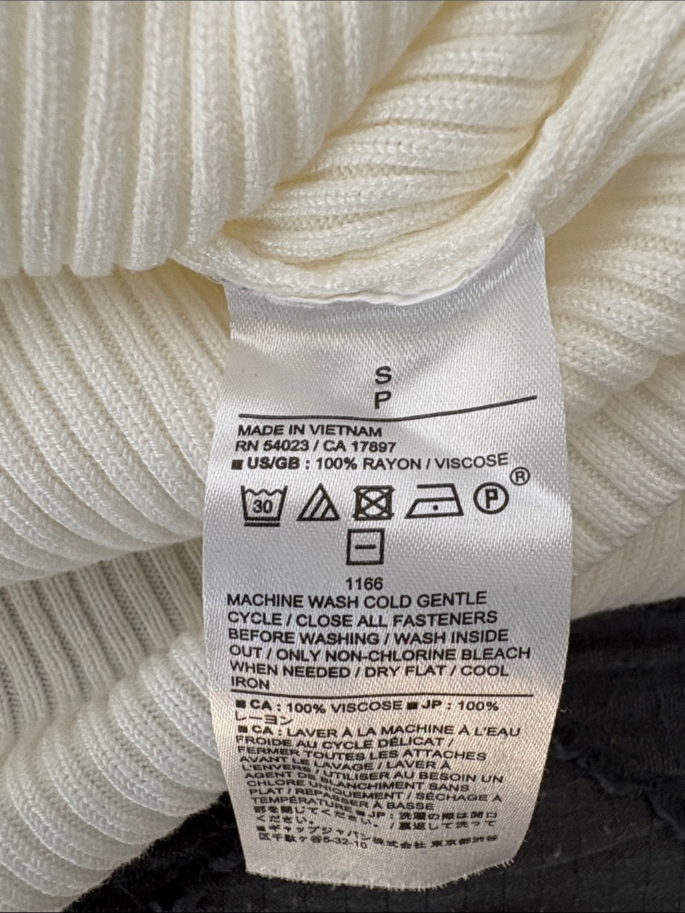 Banana Republic Cream Ribbed Button-Front Cardigan - Picture 5 of 5